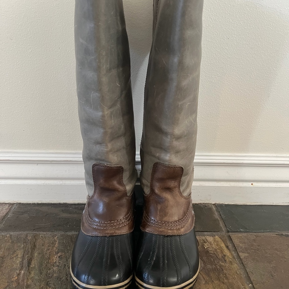 SOREL SLIMPACK TALL 7 Equestrian Riding Shale Gray Waterproof RARE - Picture 2 of 7